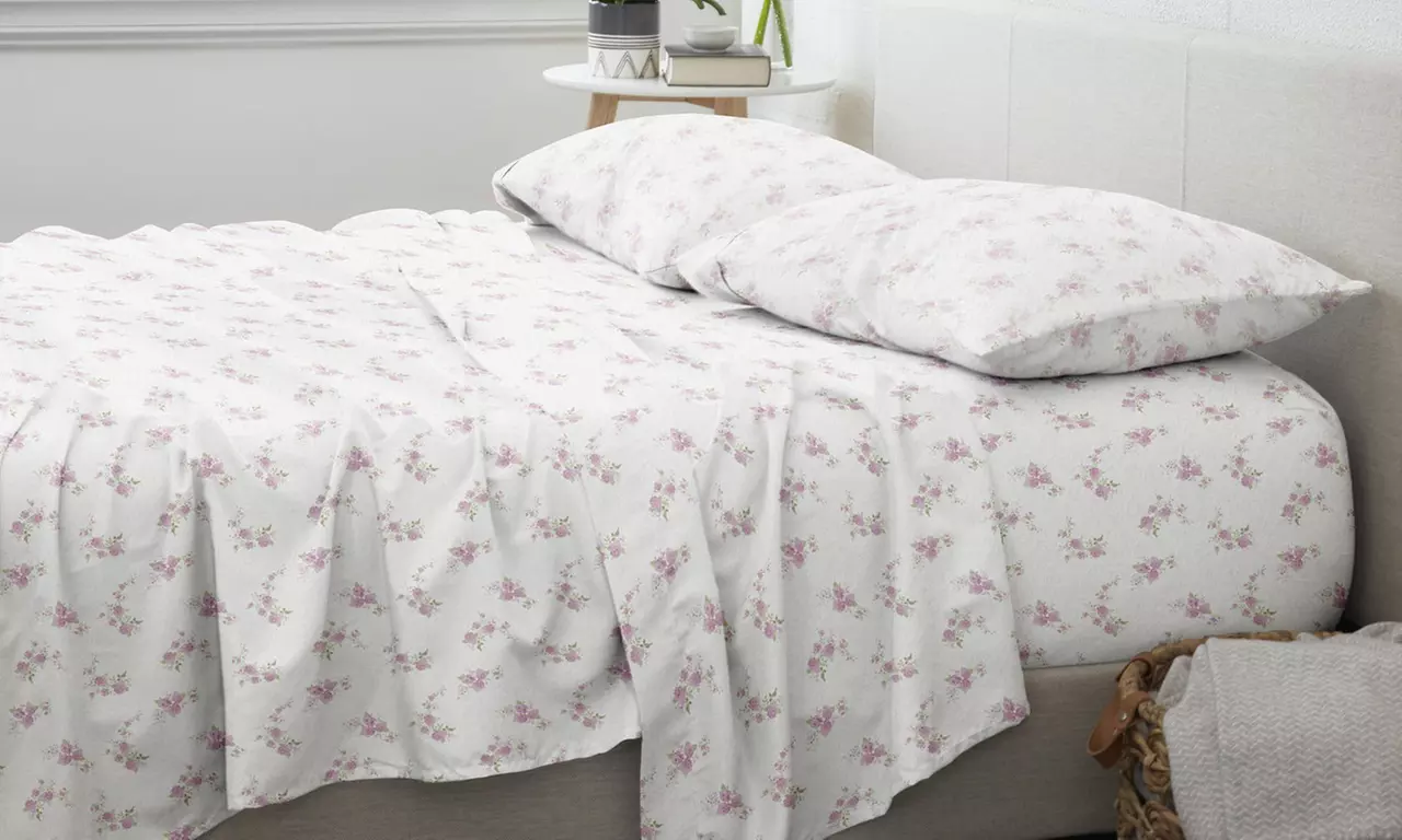 Home Collection Premium 4 Piece Ultra Soft Flannel Bed Sheet Set