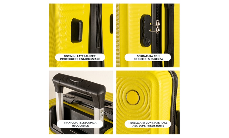 Image 24: ABS handbagage trolleykoffer in 10 kleuren