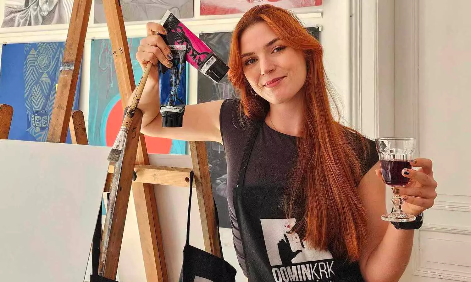 Odkryj w sobie artystyczną duszę: malowanie przy winie z przekąskami