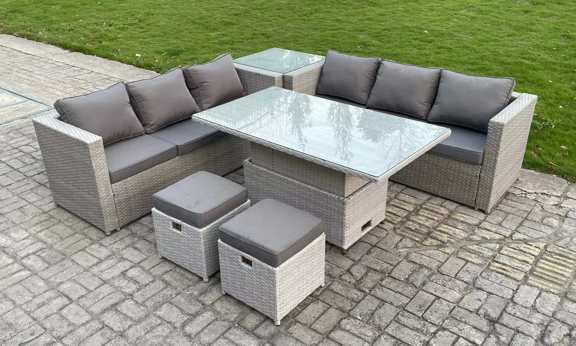 Rattan Effect Garden Furniture Set - Primary Image