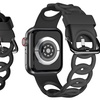 Image 6: Waloo Silicone Link Looped Band For Apple Watch Black, White & More