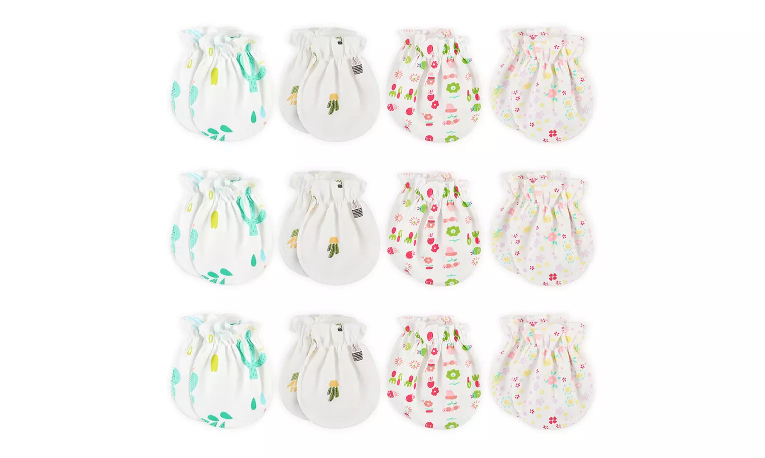 Baby Anti Scratching Soft Cotton Gloves Newborn Protection Face Scratch Mittens