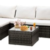 Image 2: L-Shape Three-Piece Rattan Garden Furniture Set 