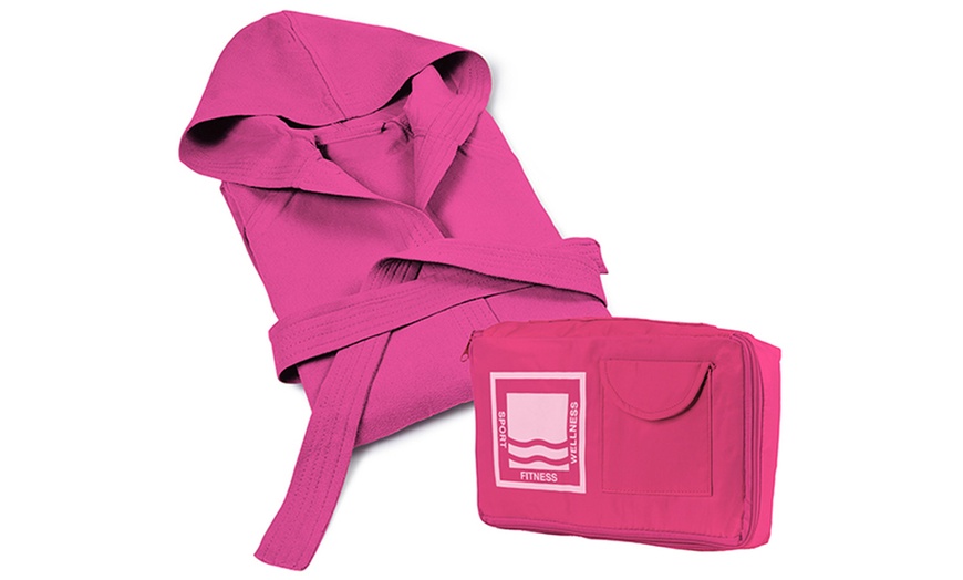 Image 22: Sneldrogend microfiber badjas met capuchon