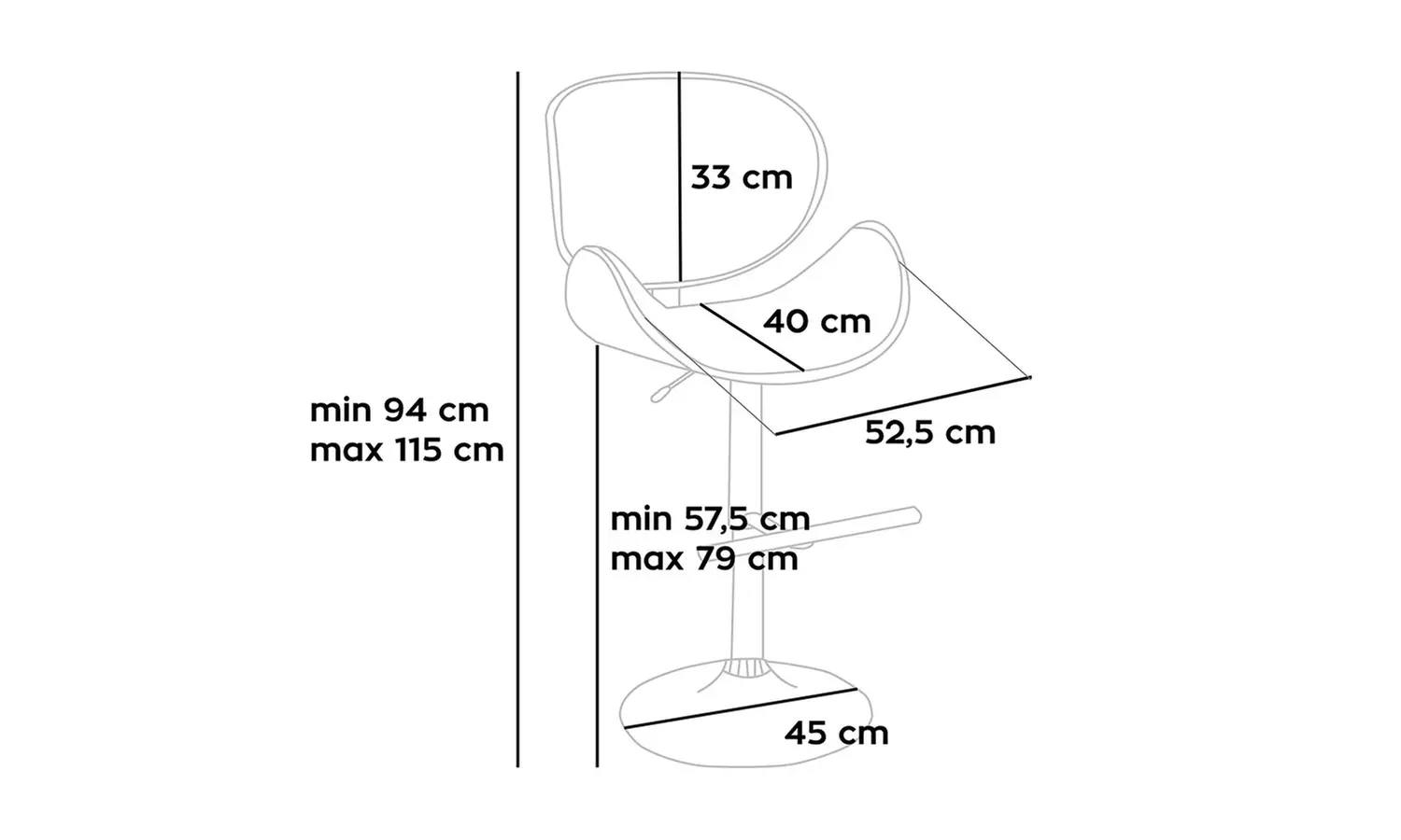Set di 2 sgabelli da bar