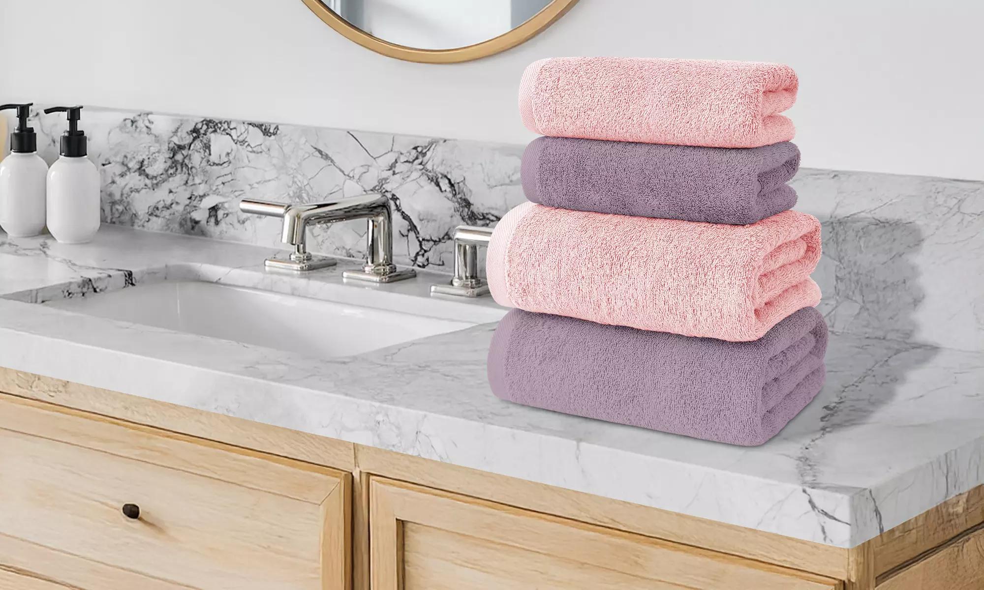 Set de 4 serviettes de bain