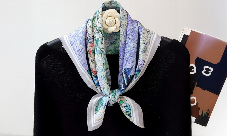 Image 3: Silk Scarf for Women in Five Styles