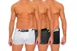 3-Pack Men's Cotton Boxer Briefs by AQS - All-Day Comfort & Support - Second Medium