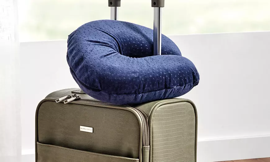 Image 3: PIKOLIN - Almohada de viaje viscoelástica, transpirable y suave con funda lavable