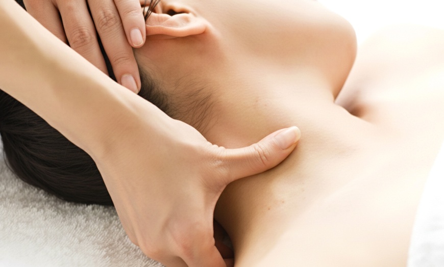 Image 3: Seated Shoulder & Neck Reset or Neck, Shoulder & Foot Unwind