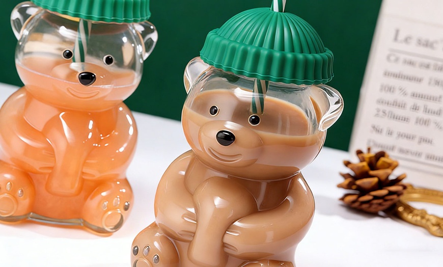 Image 4: Tasse en verre "Barista Teddy Bear" 3D 