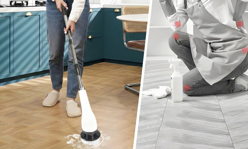 Image 7: Elektrische schoonmaakborstel met telescopische steel