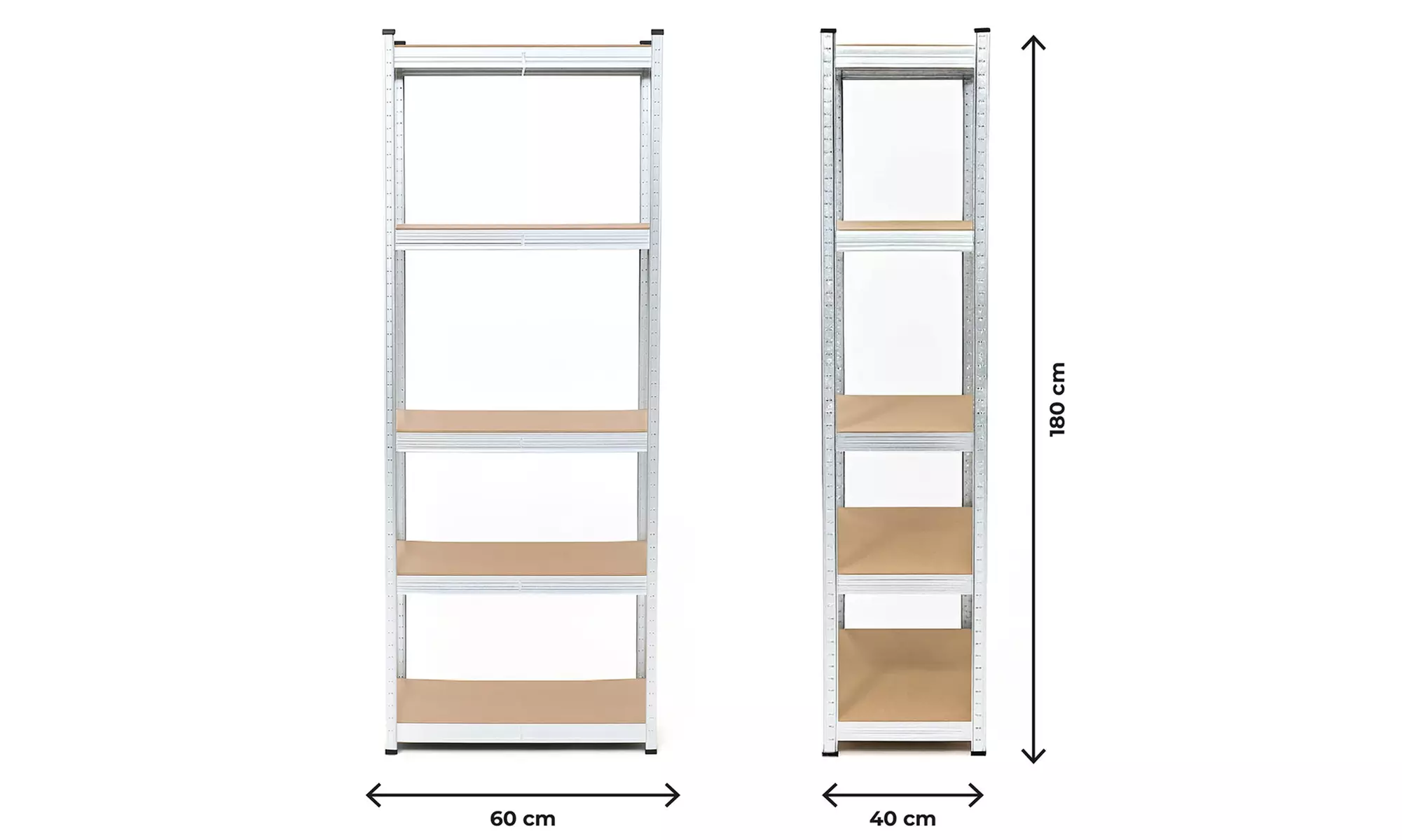 Lot de 2 étagères en métal