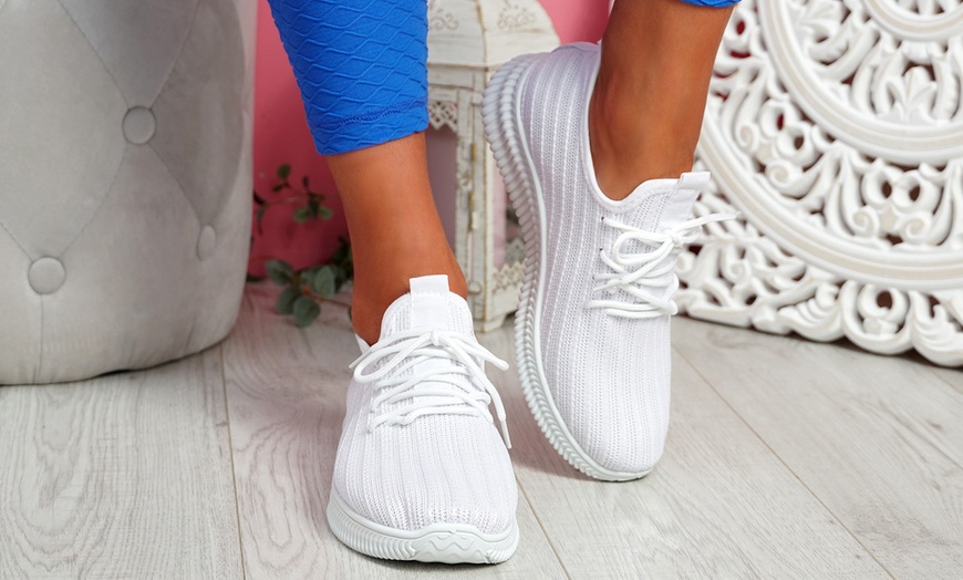 Image 21: Women's Knit Trainers