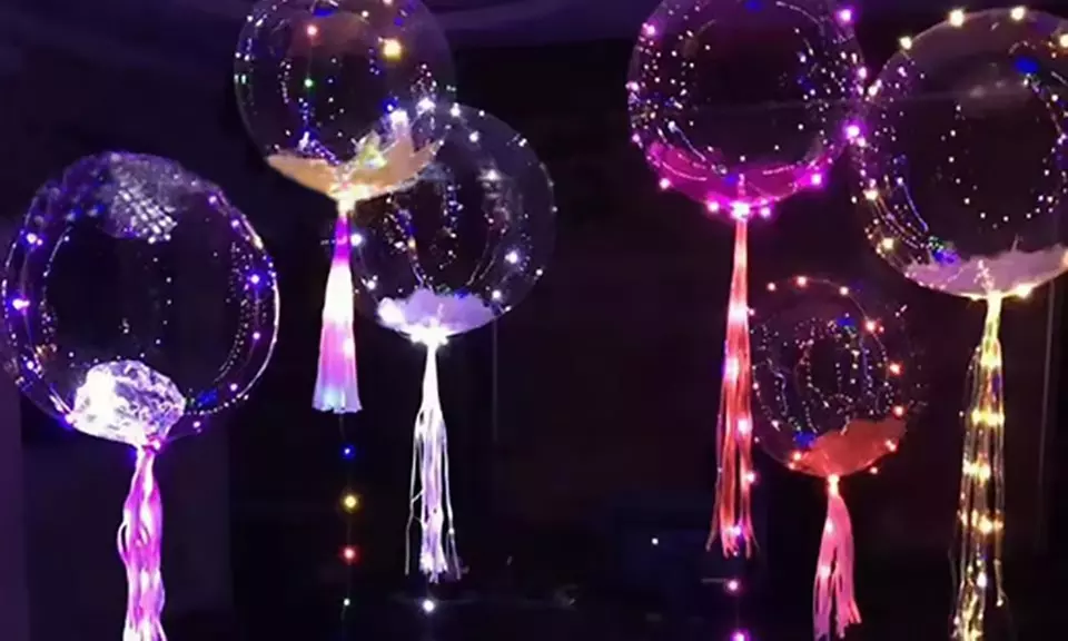 4, 6, 8 or 12 Colourful LED String Fairy Light Balloons from AED 69 - Primary Image