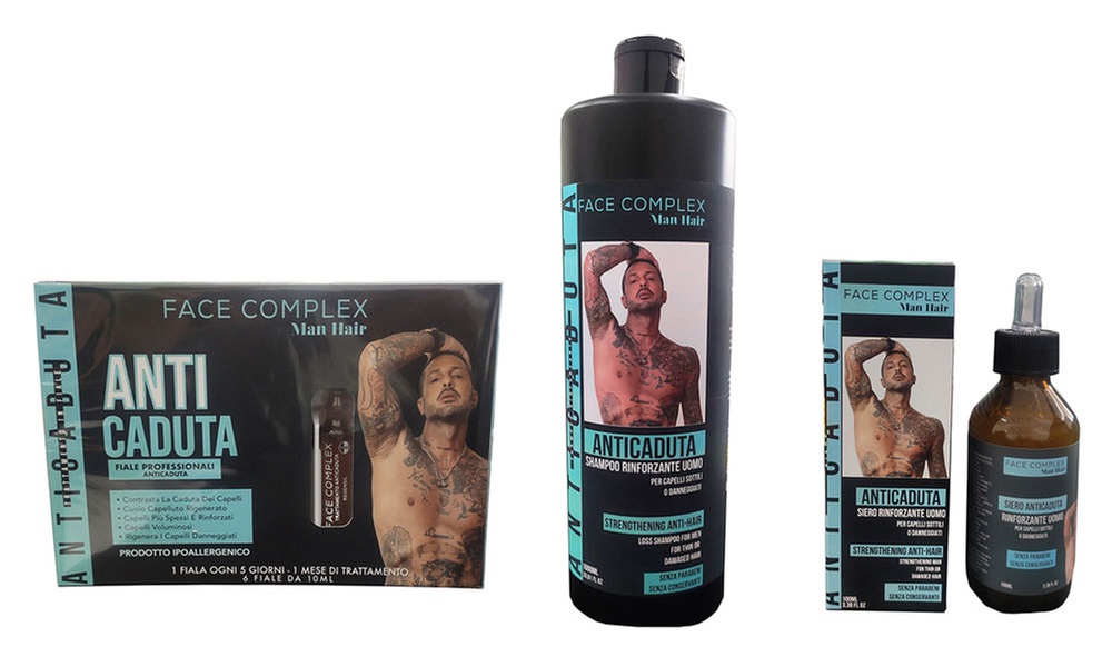Shampoo, siero o trattamento anticaduta per capelli uomo Face Complex