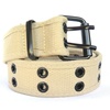 Image 4: High Quality Men Women Unisex 2 Holes Grommet Stitched Military Web Canvas Belt