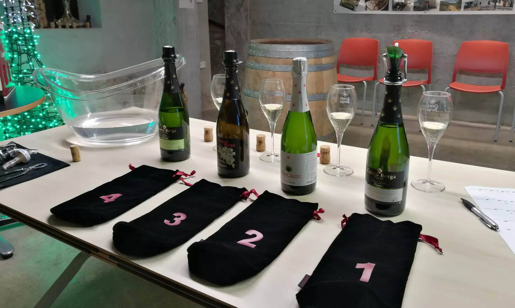 Visita a la bodega Cuscó Berga con cata a ciegas de espumosos