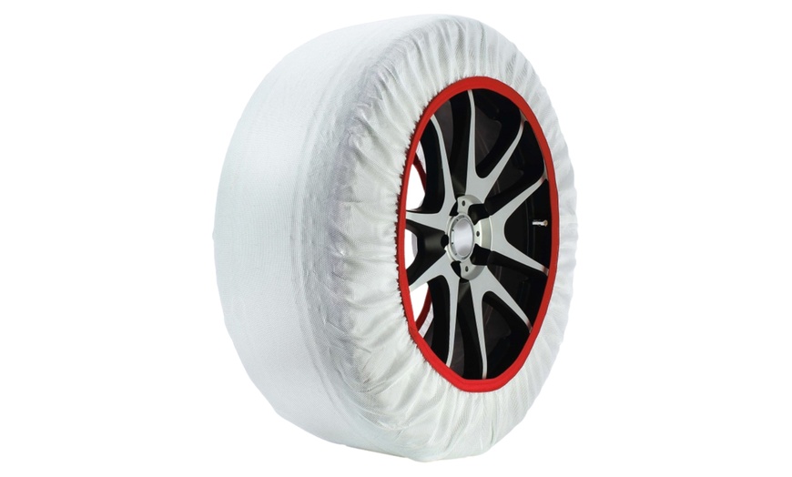 Image 7: Husky Premium Textile Snow Socks - Winter Traction for Modern Vehicles