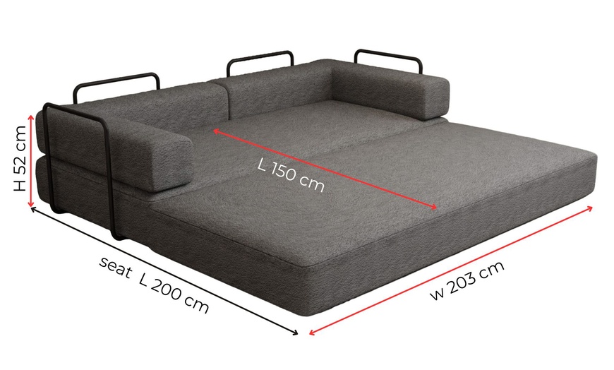 Image 22: Sliding Wardrobes 4 U Three-Seater Smart Convertible Sofabed