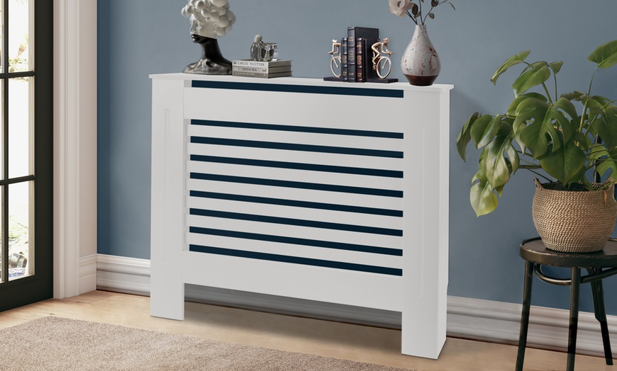 Image 2: Contemporary Wooden Radiator Cover - Child and Pet Safe