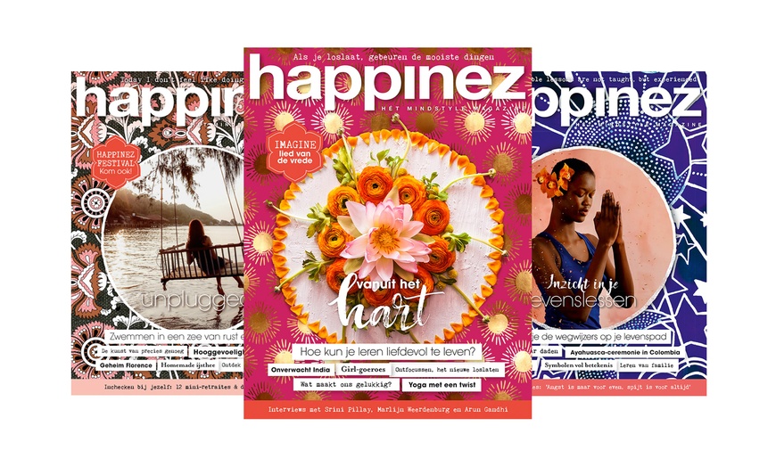 Image 1: Tot 24 nummers Happinez Magazine