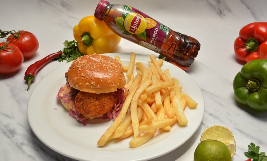 Image 13: Indian Fusion Food:For 1 or 2: Any Wrap, Burger, Loaded Box/Naan Pizza