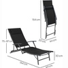 Image 14: Outsunny Set of Two Adjustable Back Sun Loungers 