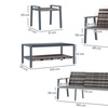 Image 6: Outsunny Six-Piece Rattan-Effect Outdoor Furniture Set