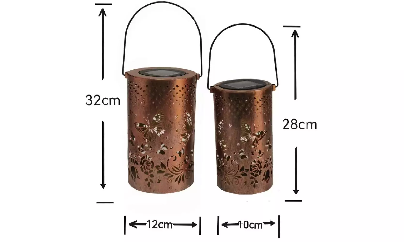 One or Two Solar-Powered Butterfly Lights