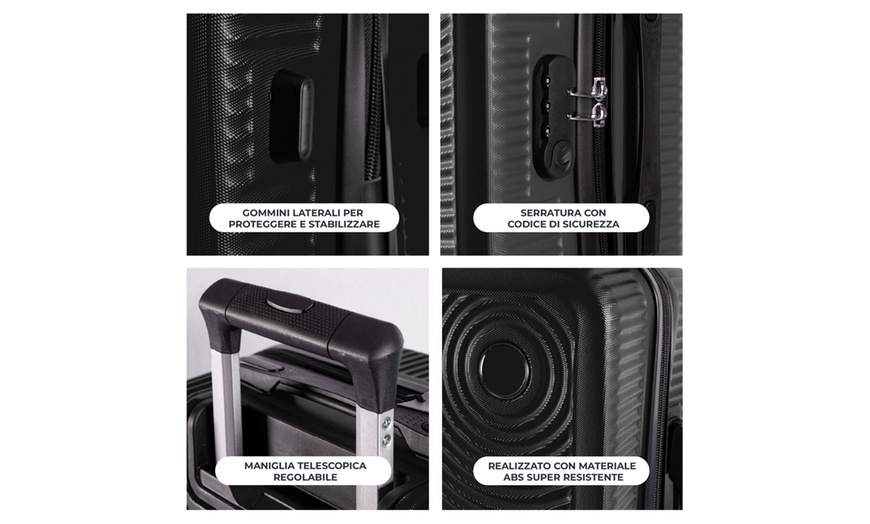 Image 36: ABS handbagage trolleykoffer in 10 kleuren