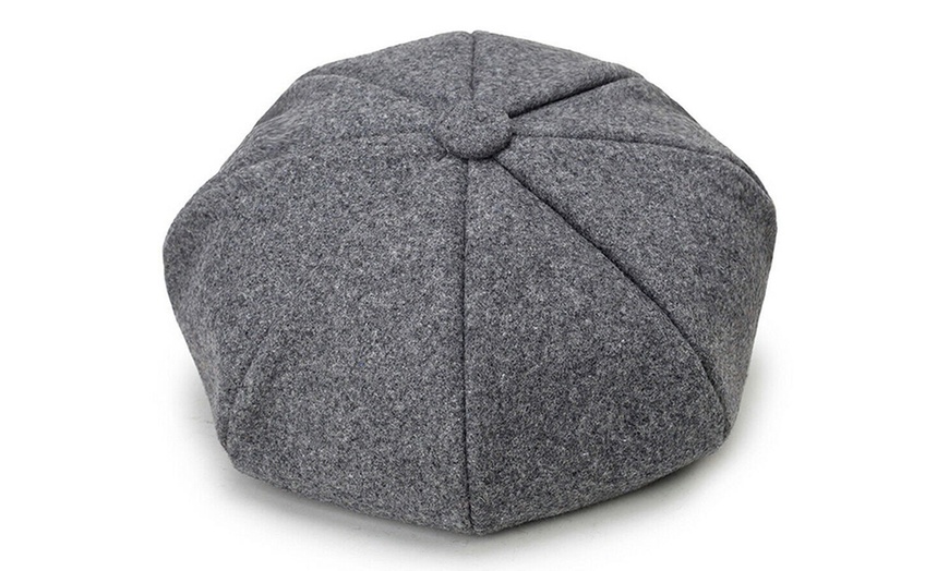 Image 14: Artist Vintage Newsboy Cabbie Peaked Beret Cap Warm Baker Boy Visor Hat Flat Cap