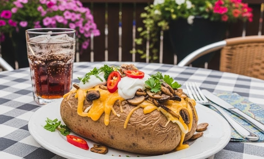 Image 1: Ofenkartoffel mit 6 Toppings & Getränk nach Wahl für 1, 2 oder 4 Pers.