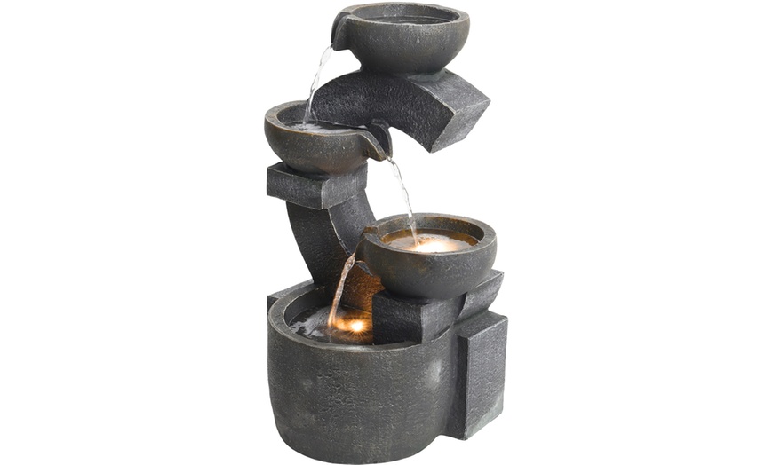 Image 20: Outdoor Multi-Tier Ceramic LED Fountain Water Feature