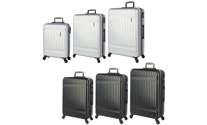 Image 1: Set of Three Hard-Shell ABS Suitcases