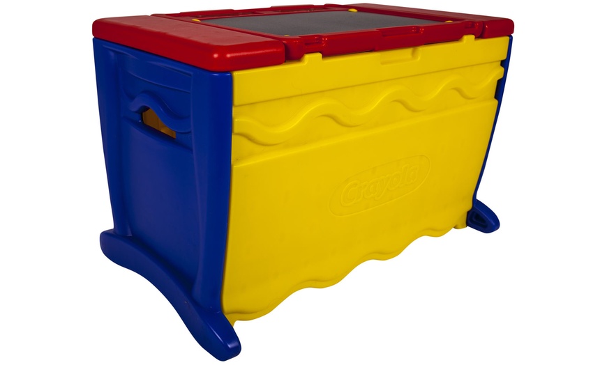 Image 2: Crayola Draw N' Store Toy Box