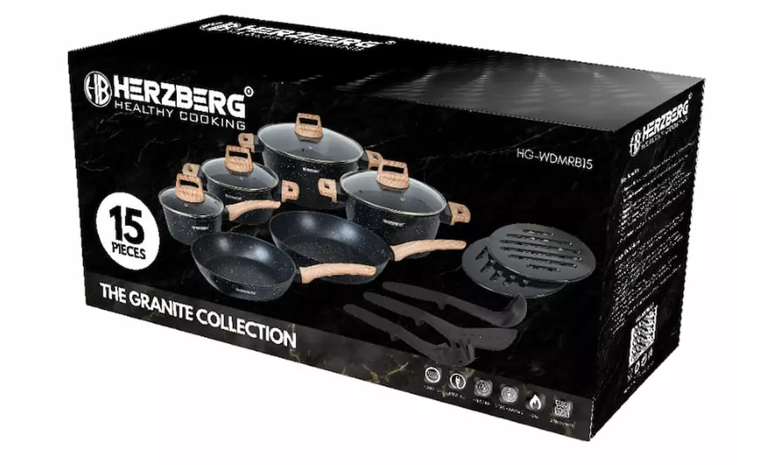 Batteria da cucina da 14 o 15 pezzi Herzberg