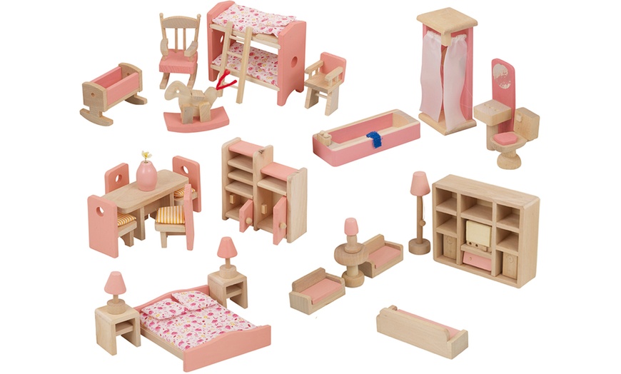 Image 1: Six Dollhouse Furniture Sets