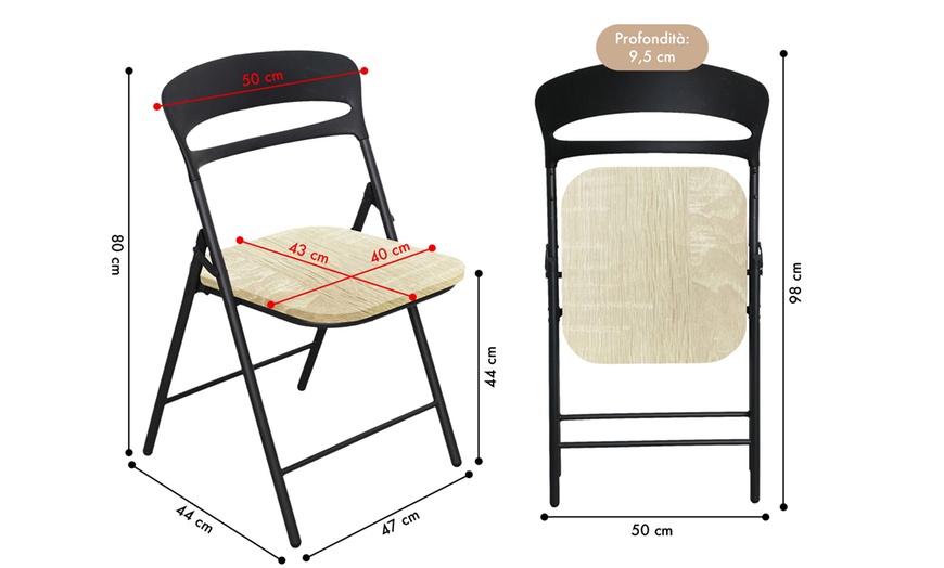 Image 11: Vierdelige set vouwstoelen