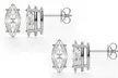 Sterling Silver 2.00 CTTW Marquise Studs With Crystal From Swarovski - Second Medium