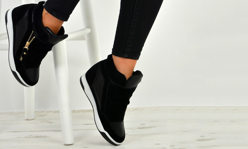 Image 2: Women's Wedge Trainers