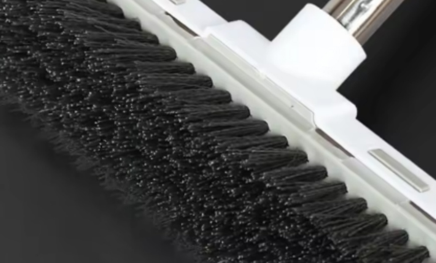 Image 3: Dual-Purpose Scraper And Brush Long-Handled Floor Scrubber