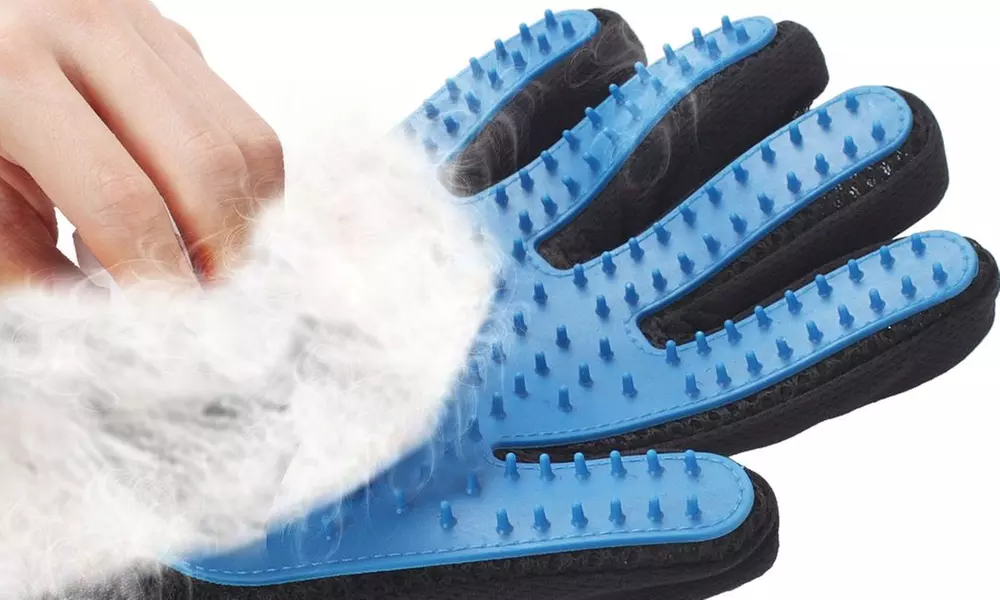 1 o 2 guanti per una spazzolatura delicata per animali - Image 3