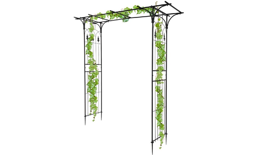 Image 2: Flat Roof Wrought Iron Wedding Arch