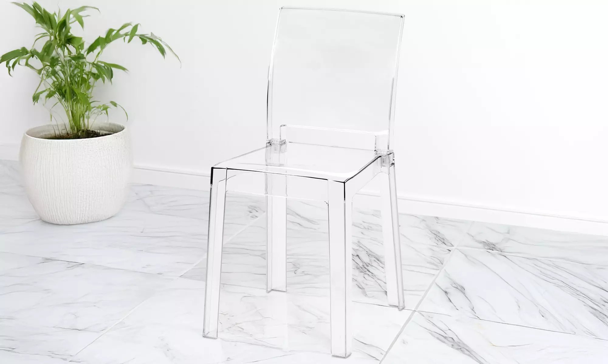 Lot de 4 chaises transparentes 'Petra'