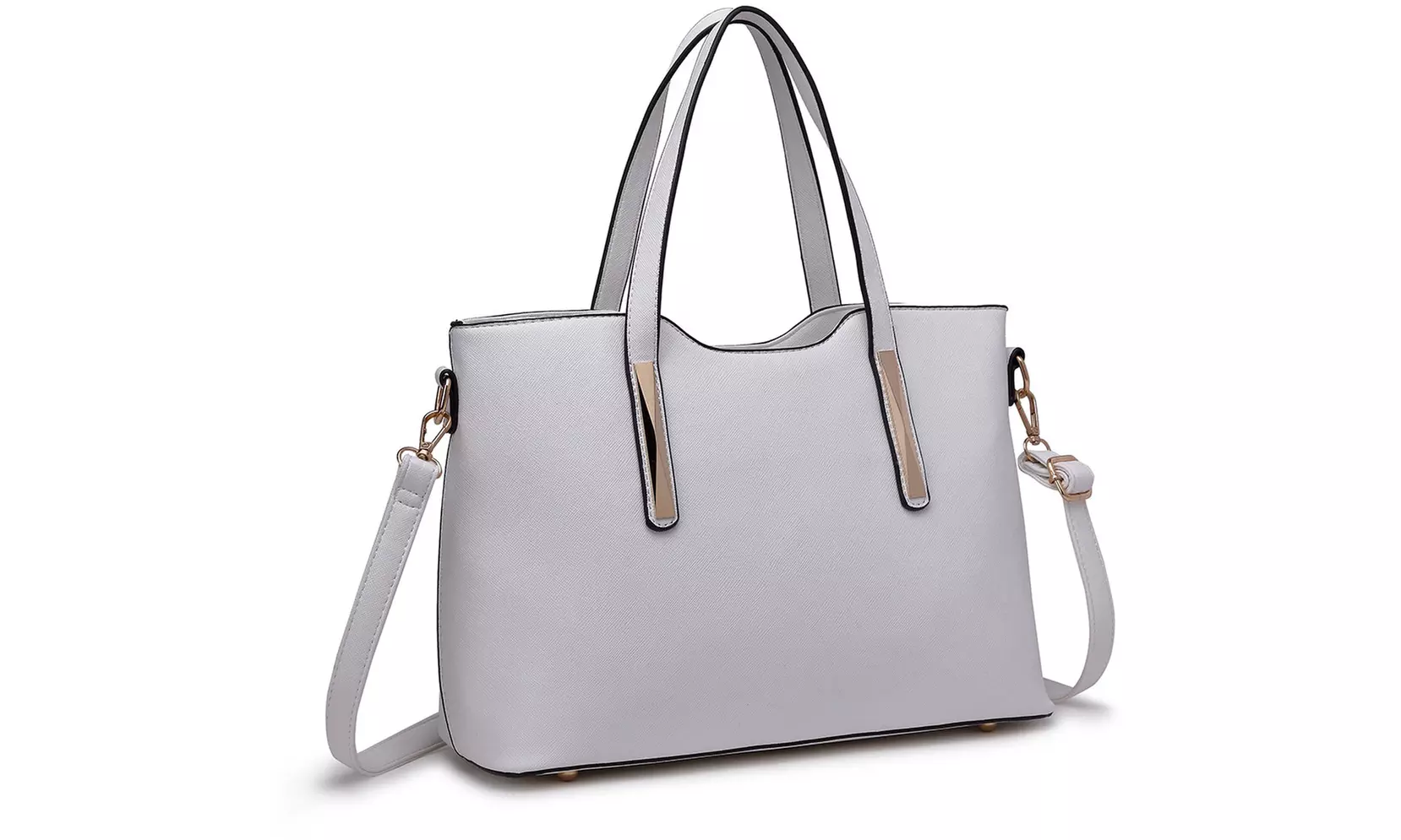 Damen-Handtasche und Geldbörse in Leder-Optik