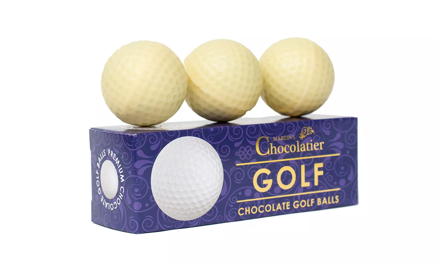 1x, 2x, 3x, 4x oder 5x Martins Chocolatier 3er-Pack Schoko-Golfbälle - Primary Image