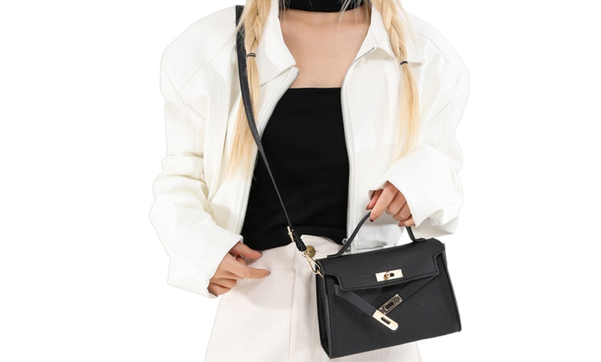 Image 8: Mini Birkin-Inspired Crossbody Bag