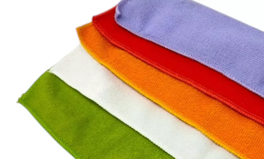 Image 5: Lot de 5 ou 10 lavettes en microfibre