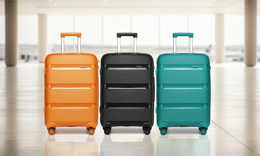 Image 1: KONO 20-inch Colourful PP Hard Shell Suitcase Hand Luggage with Lock